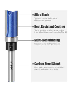 Juego de Brocas de Fresado JGZUI 4 Piezas Eje 6,35 mm 2