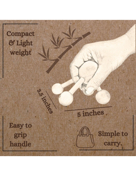 Masajeador de Madera Natural Mr Happy - Alivio Muscular 12.7x10.5cm Masajeador de Madera Natural Mr Happy - Alivio Muscular 12.7x10.5cm