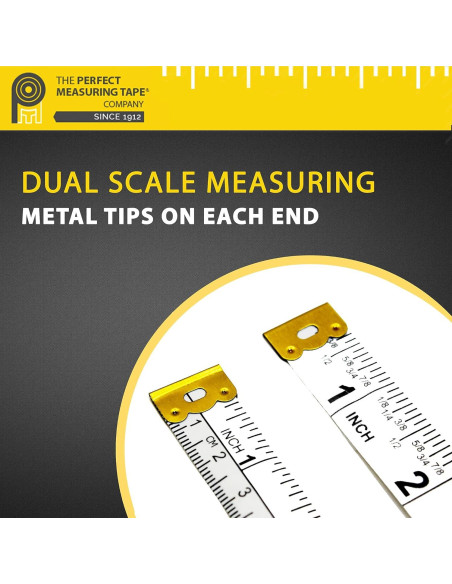Cinta Métrica Perfecta 152,4 cm Doble Cara Fracciones