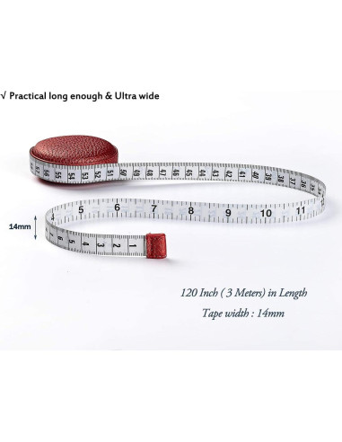 Cinta Métrica 3m Z Retráctil Doble Cara para Coser