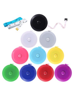 Cinta Métrica MUZHI 60 cm Retráctil Paquete de 10 Colores