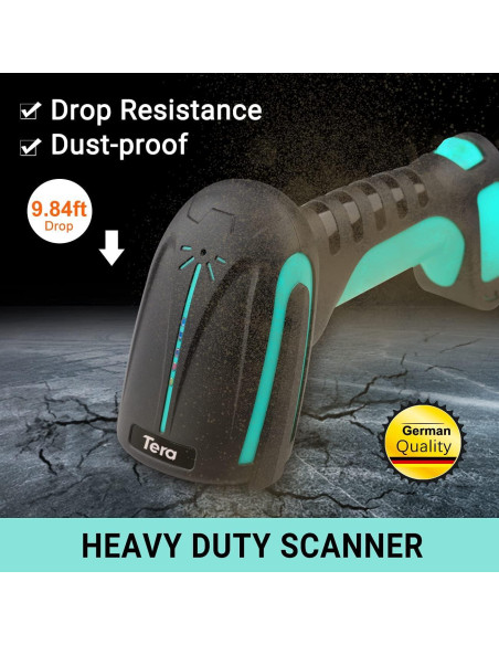 Escáner de Códigos de Barras Tera 8100 Inalámbrico IP66