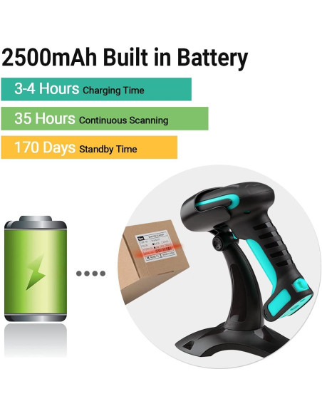 Escáner de Códigos de Barras Tera 8100 Inalámbrico IP66