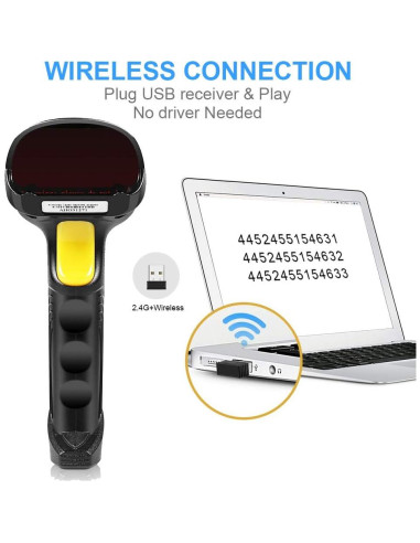 Escáner de Código de Barras Inalámbrico Basecent 300 escaneos/s