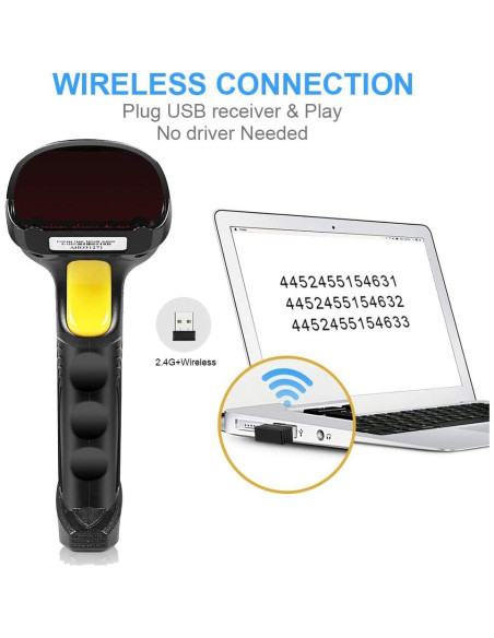 Escáner de Código de Barras Inalámbrico Basecent 300 escaneos/s