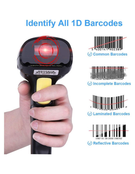 Escáner de Código de Barras Inalámbrico Basecent 300 escaneos/s