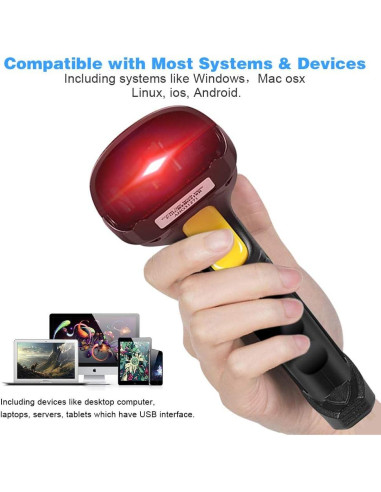 Escáner de Código de Barras Inalámbrico Basecent 300 escaneos/s