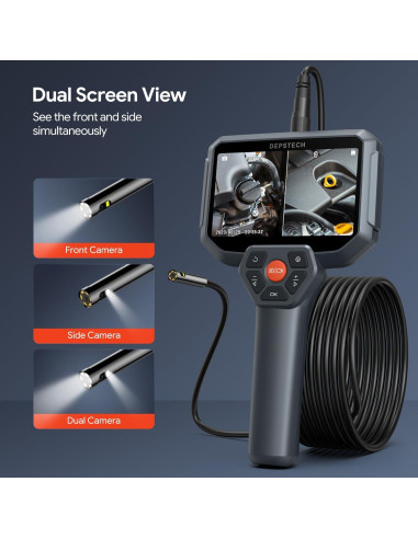 Cámara Endoscópica DEPSTECH DS590 5" 1080P Doble Lente 5.03m