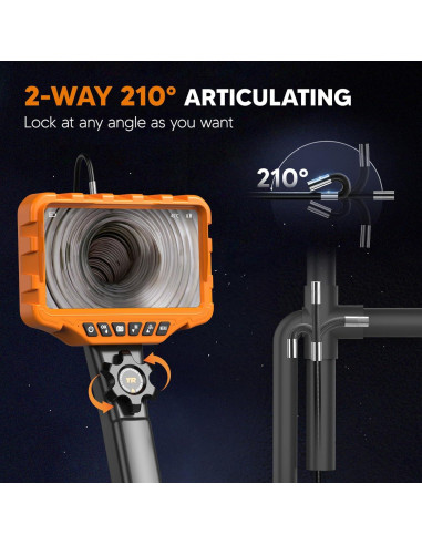 Endoscopio Articulado Bidireccional TURN RAISE 7" HD IP67