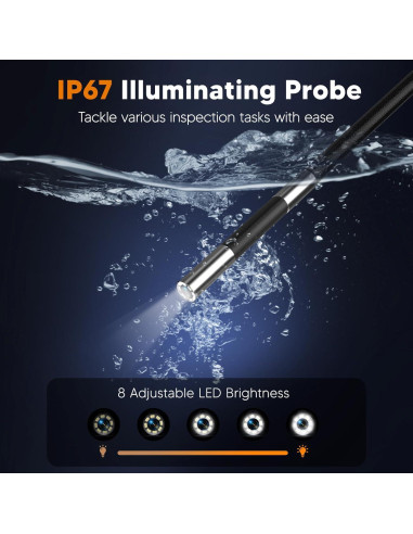 Endoscopio Articulado Bidireccional TURN RAISE 7" HD IP67