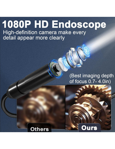 Cámara Endoscópica COOVIE HD 1080P con Luz LED 5m