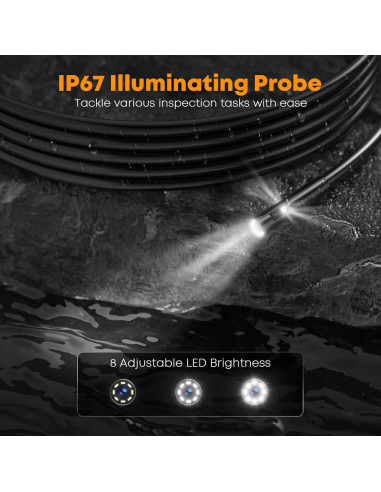 Cámara de Inspección TURN RAISE 15,24m IP67 Pantalla 5"