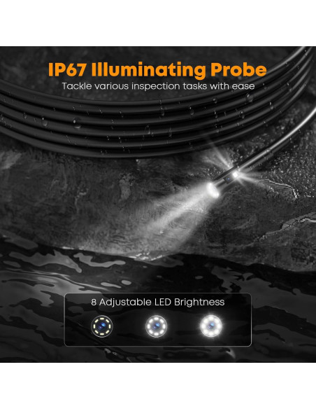 Cámara de Inspección TURN RAISE 15,24m IP67 Pantalla 5"