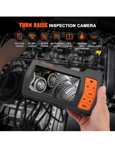 Cámara de Inspección TURN RAISE 15,24m IP67 Pantalla 5"