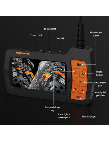 Cámara de Inspección TURN RAISE 15,24m IP67 Pantalla 5"