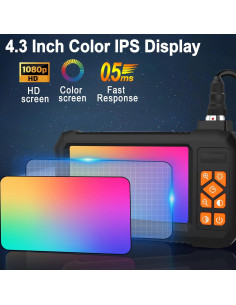 Borescopio Binazon 5m HD con Luz LED y Pantalla 4.3" 2