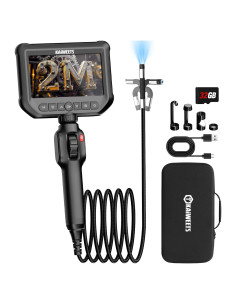 Cámara Borescopio KAIWEETS 2m Articulada con Luz LED