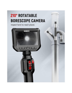 Cámara Borescopio KAIWEETS 2m Articulada con Luz LED 2
