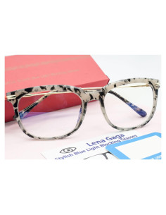 Gafas de mujer Lena Gaga anti luz azul marrón con estuche
