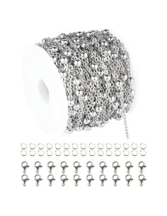 Cadena de Acero Inoxidable UMAOKANG 10m 4mm para Joyería DIY