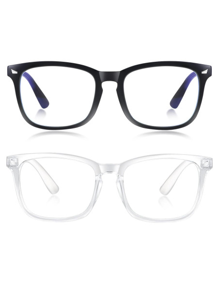 Gafas bloqueadoras luz azul Minlen cuadradas transparentes