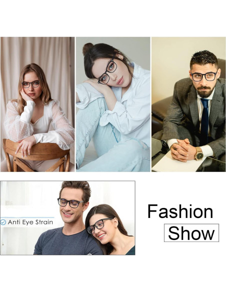 Gafas bloqueadoras luz azul Minlen cuadradas transparentes