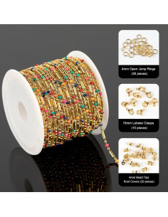 Cadena de Joyería 4 Metros UMAOKANG Acero Inoxidable Baño de Oro 2