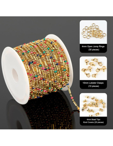 Cadena de Joyería 4 Metros UMAOKANG Acero Inoxidable Baño de Oro