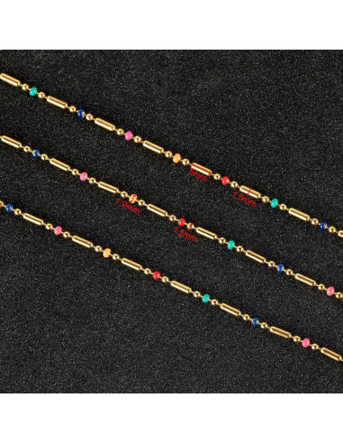 Cadena de Joyería 4 Metros UMAOKANG Acero Inoxidable Baño de Oro