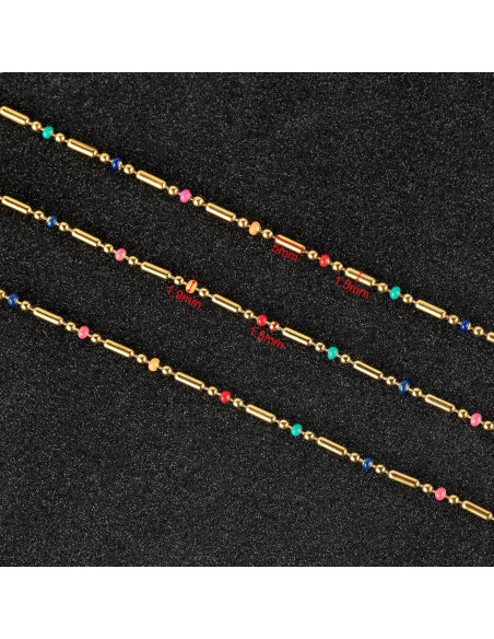 Cadena de Joyería 4 Metros UMAOKANG Acero Inoxidable Baño de Oro