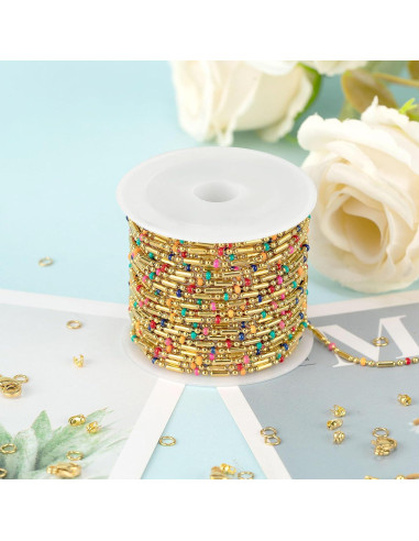 Cadena de Joyería 4 Metros UMAOKANG Acero Inoxidable Baño de Oro