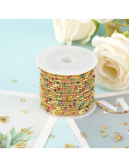 Cadena de Joyería 4 Metros UMAOKANG Acero Inoxidable Baño de Oro