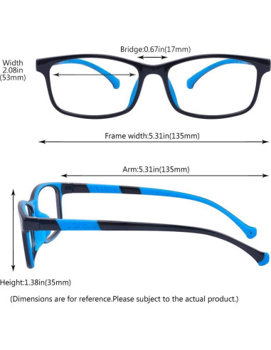 Gafas bloqueadoras luz azul Outray A2228c3 para adolescentes