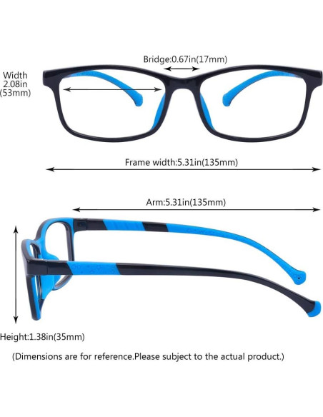 Gafas bloqueadoras luz azul Outray A2228c3 para adolescentes