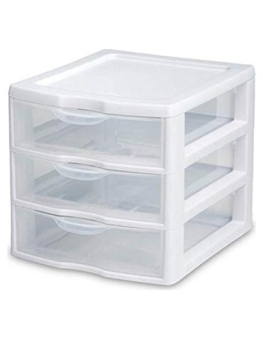 Unidad de Almacenamiento de 3 Cajones Tribello - Plástico Blanco