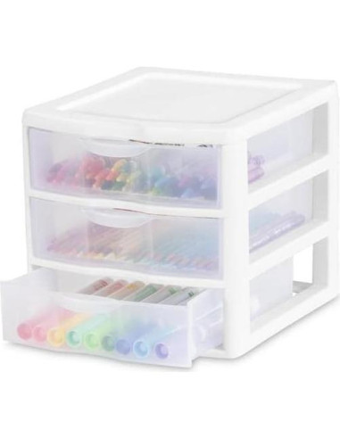 Unidad de Almacenamiento de 3 Cajones Tribello - Plástico Blanco