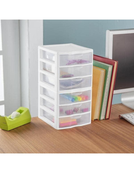 Unidad de Almacenamiento de 3 Cajones Tribello - Plástico Blanco