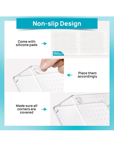 Juego de Organizadores de Cajones Vtopmart 72 Piezas Plástico