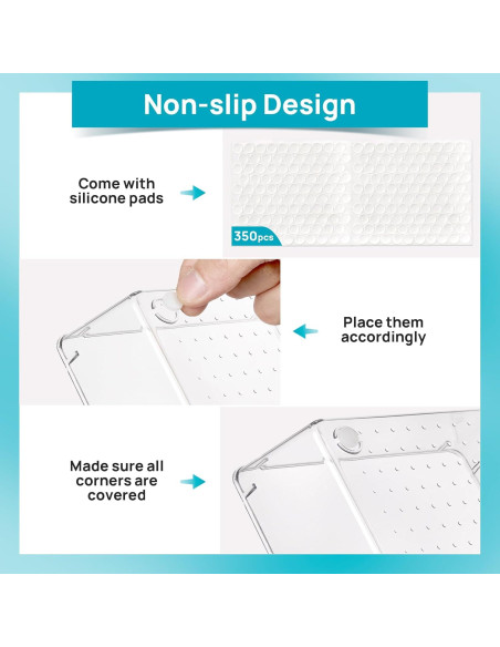 Juego de Organizadores de Cajones Vtopmart 72 Piezas Plástico