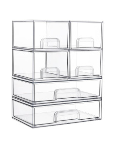 Conjunto de 6 cajones apilables Vtopmart, organizadores plásticos