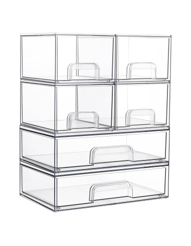 Conjunto de 6 cajones apilables Vtopmart, organizadores plásticos