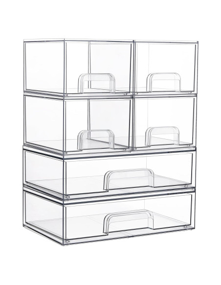 Conjunto de 6 cajones apilables Vtopmart, organizadores plásticos