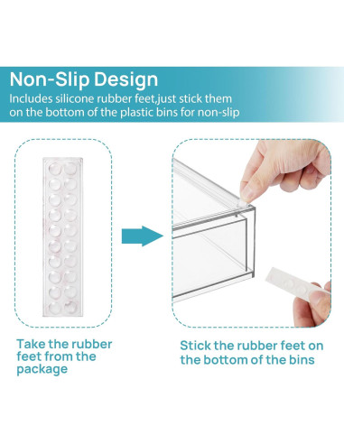 Conjunto de 6 cajones apilables Vtopmart, organizadores plásticos