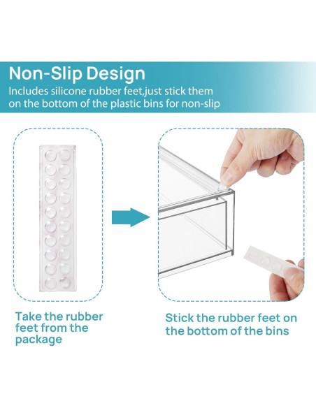 Conjunto de 6 cajones apilables Vtopmart, organizadores plásticos