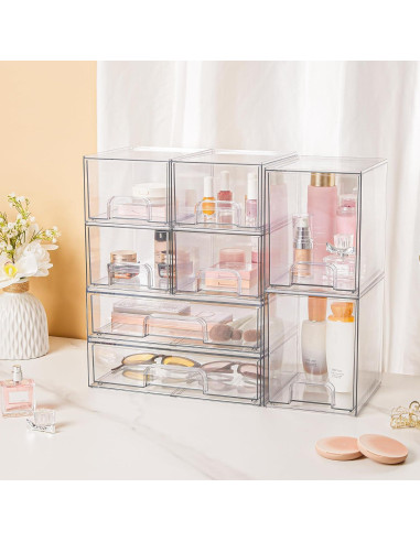 Conjunto de 6 cajones apilables Vtopmart, organizadores plásticos