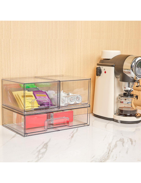 Conjunto de 6 cajones apilables Vtopmart, organizadores plásticos