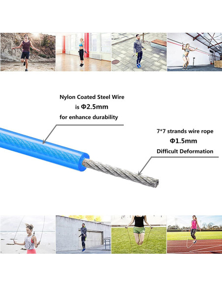 Cable de Reemplazo para Cuerda de Salto Qboyi 6 Piezas 3.05m