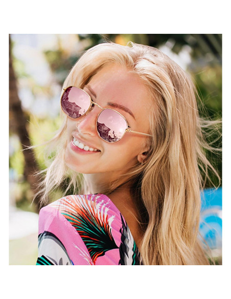 Gafas de sol polarizadas HJSTES hexagonales UV400 unisex