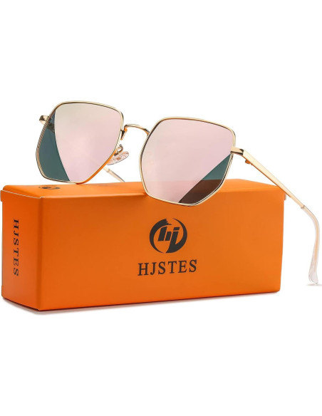 Gafas de sol polarizadas HJSTES hexagonales UV400 unisex