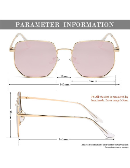 Gafas de sol polarizadas HJSTES hexagonales UV400 unisex